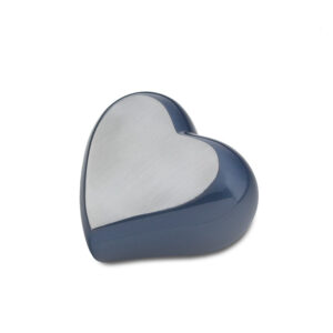 Mini urn hart blauw