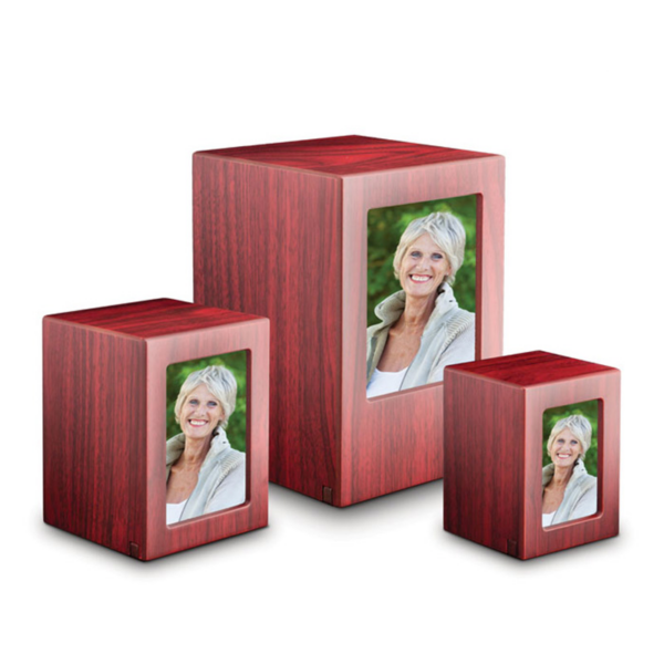 MDF Urn - Rood met fotolijst