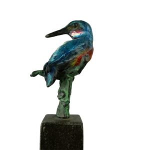 Bronzen beeld Ijsvogel